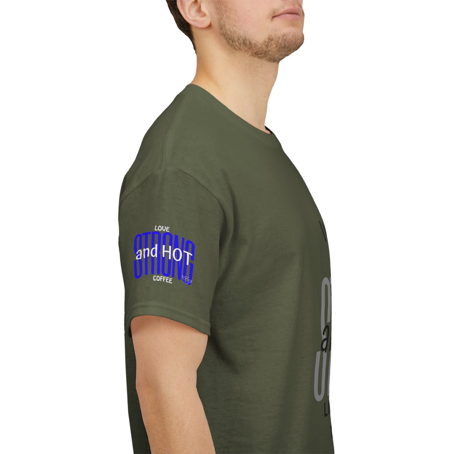 Coffee Lover Heavy Cotton Tee - I Love My Coffee Strong and Hot
