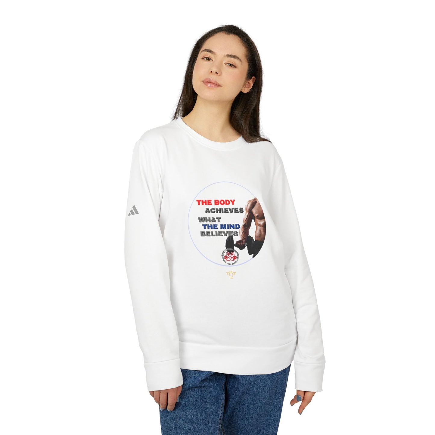 Adidas Sports Sweatshirt with Motivational Quote