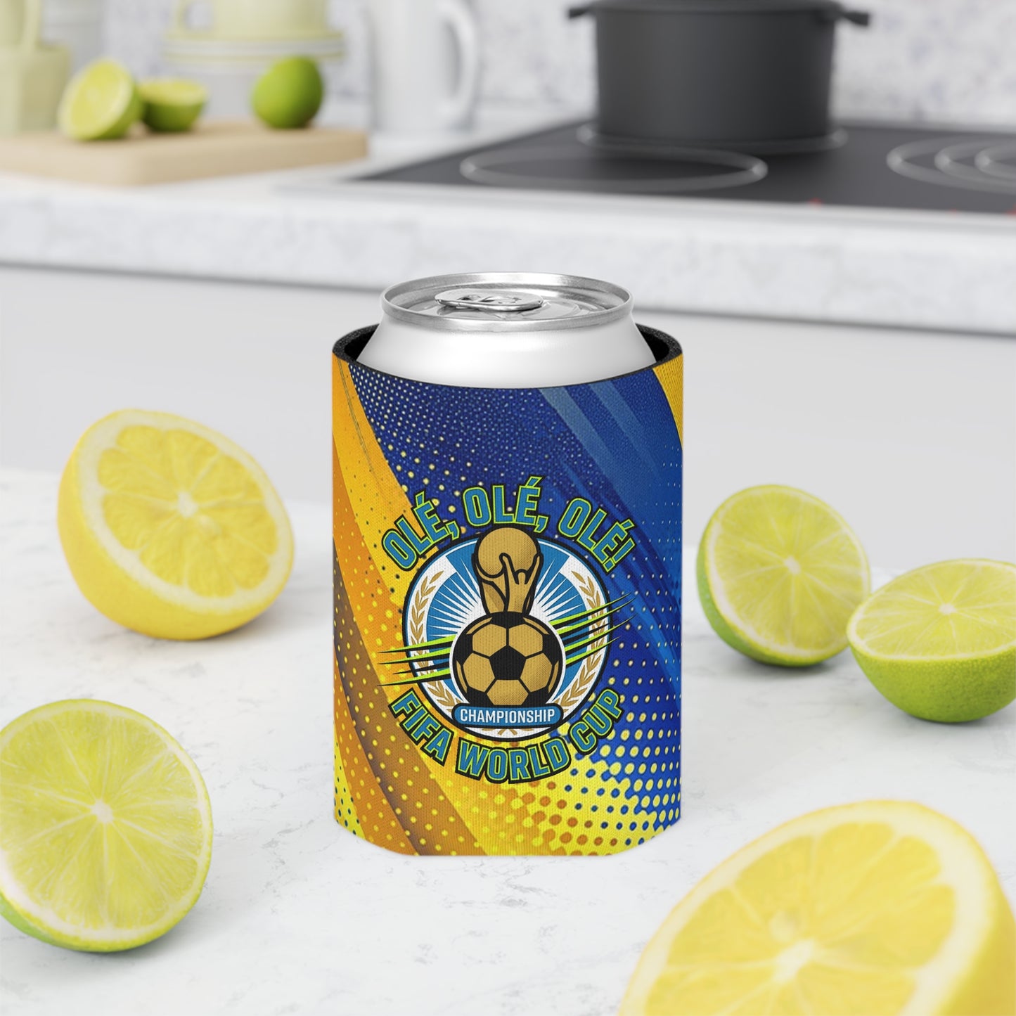 FIFA World Cup Can Cooler — "Olé, Olé, Olé" Soccer Koozie - Trending Novelties & Gifts