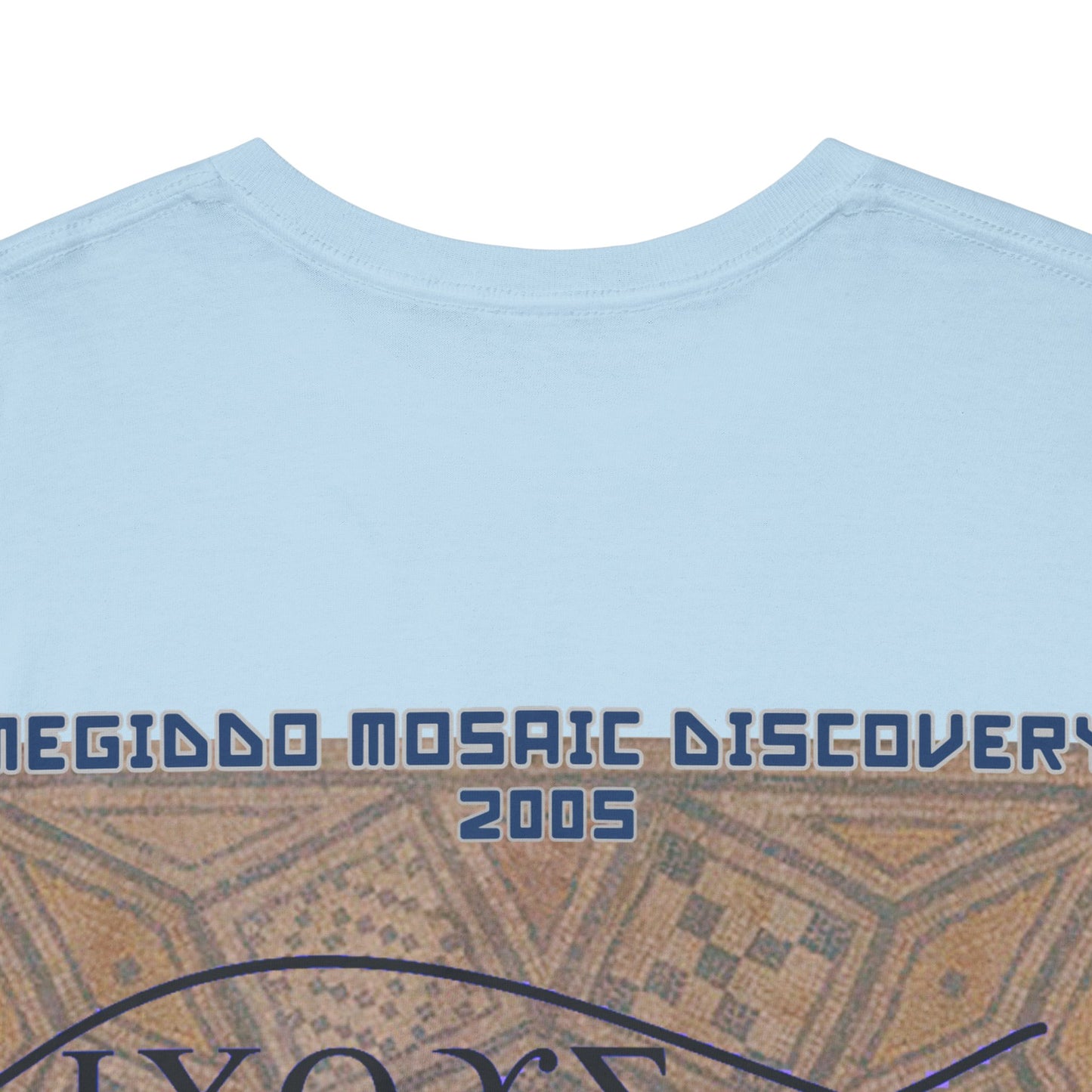 Megiddo Mosaic Unisex Tee - Catholic Faith Souvenir T-Shirt. MMD