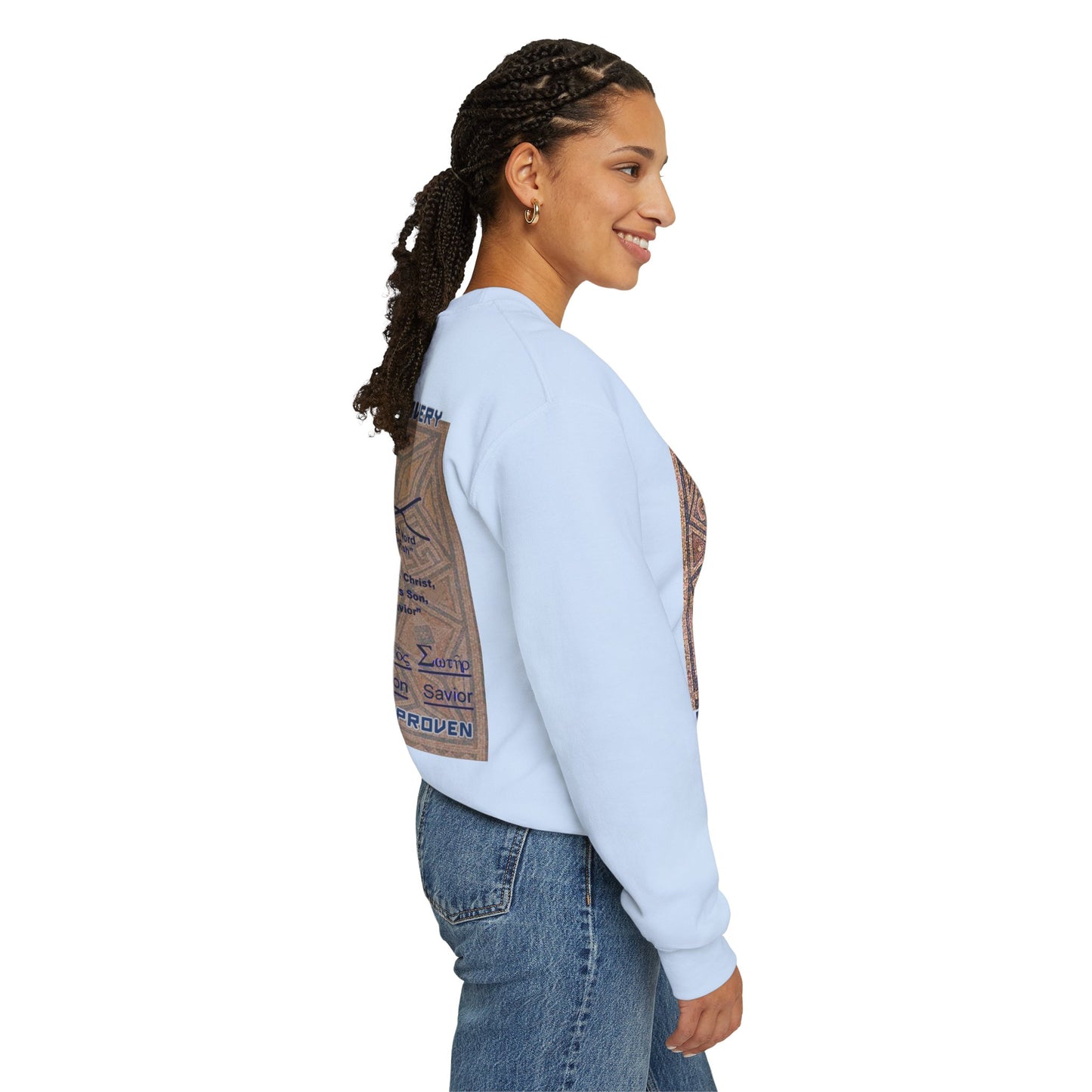 Megiddo Mosaic Unisex Sweatshirt, Catholic Faith Souvenir Sweatshirt. MMD