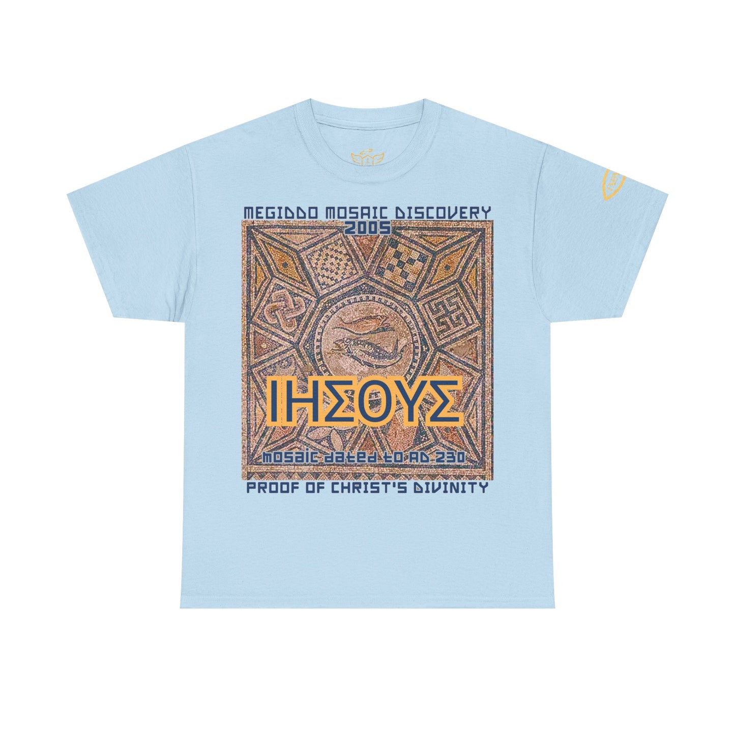 Megiddo Mosaic Unisex Tee - Catholic Faith Souvenir T-Shirt. MMD