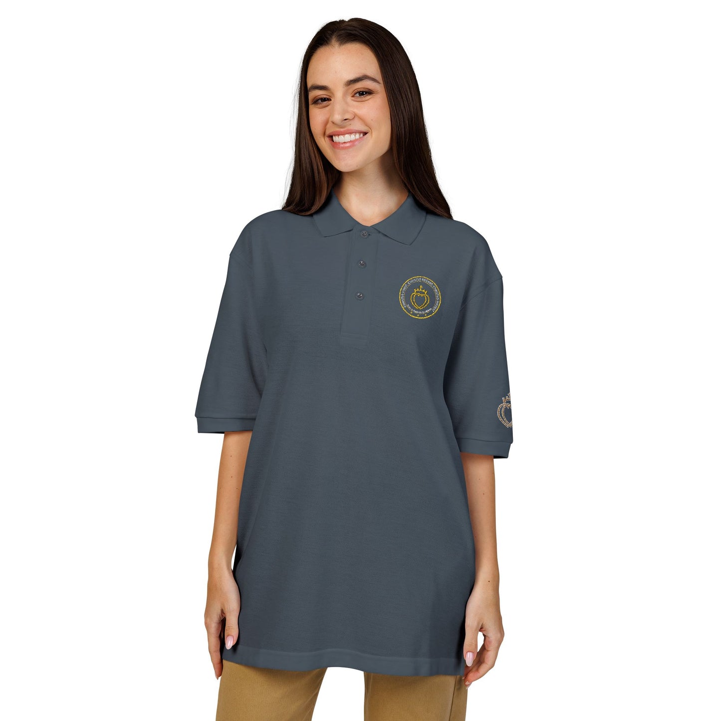 Catholic Tee - Traditional Catholic Men's Embroidered Insignia Polo Shirt (CT)