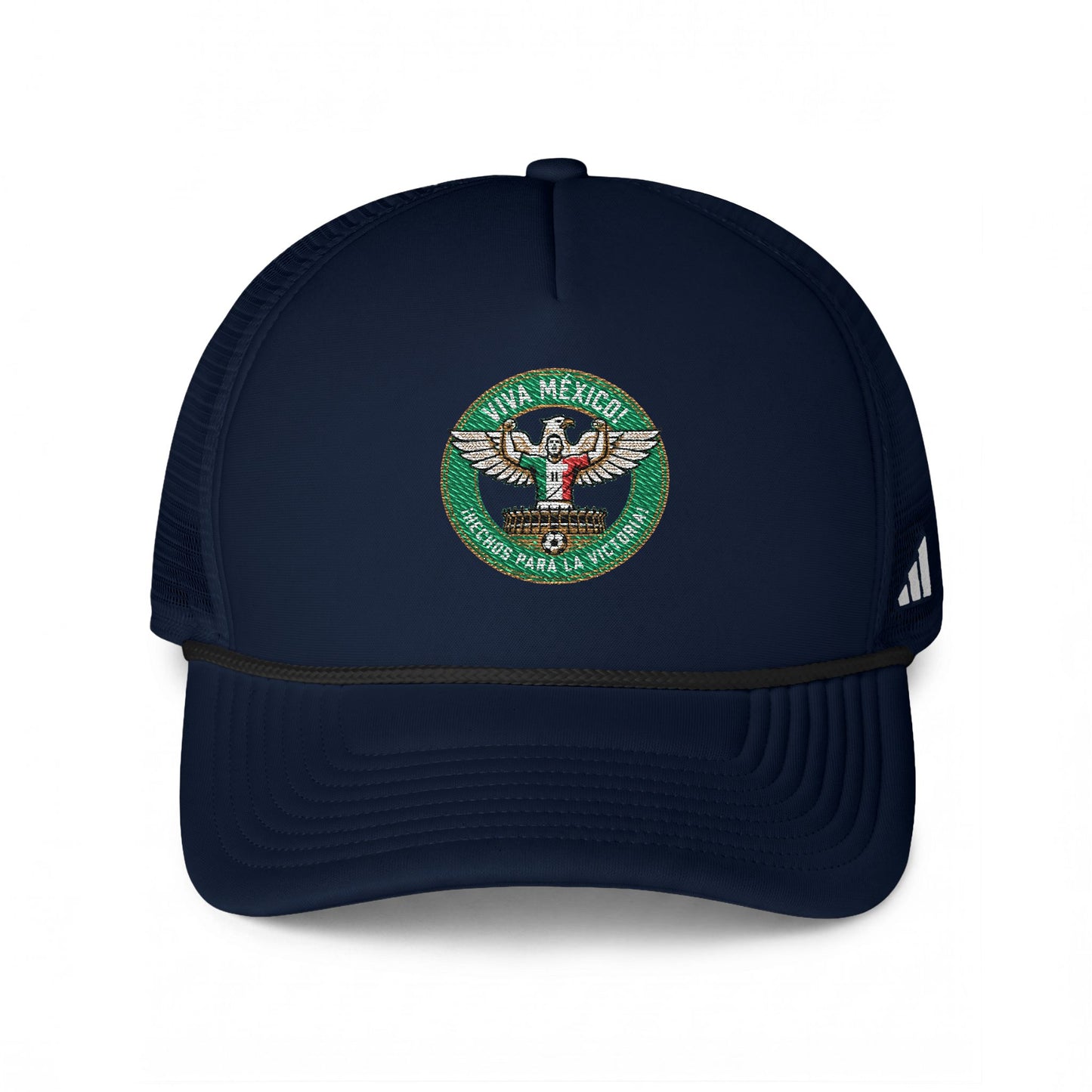 Embroidered Mexico Soccer Fan Cap — Mexico Eagle Emblem Mesh Cap
