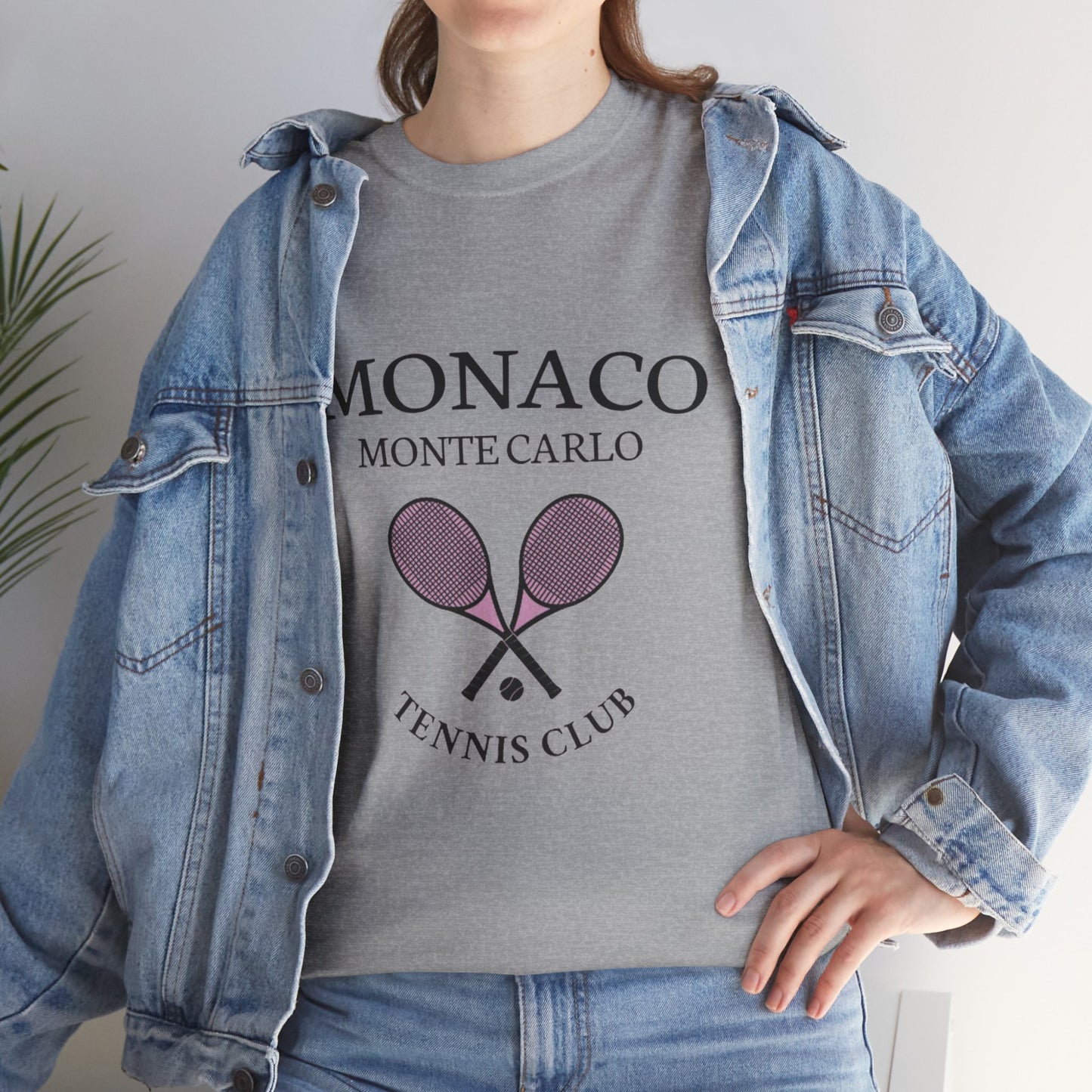 Monaco Monte Carlo Tennis Club Tee — Vintage Tennis Racket Shirt