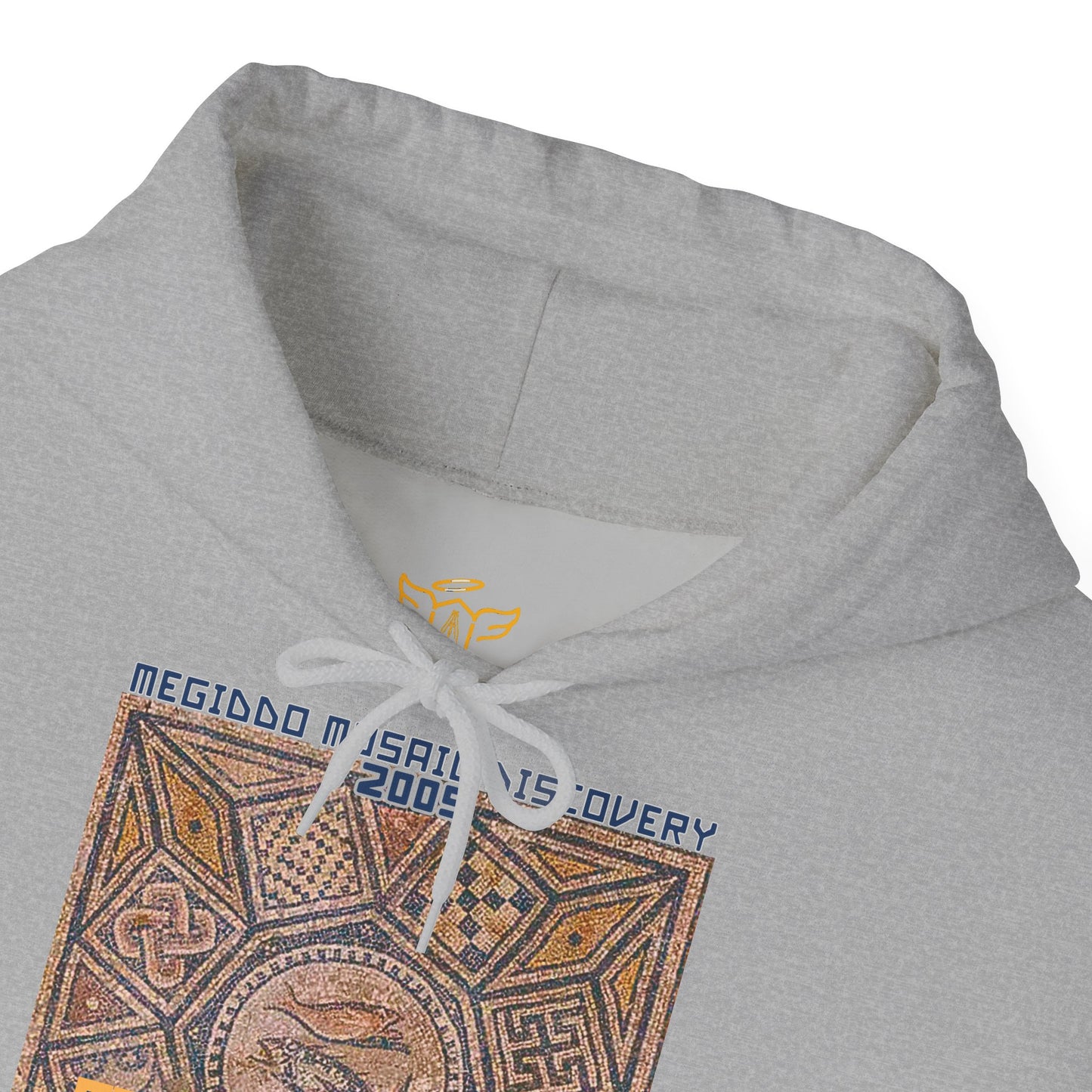 Megiddo Mosaic Souvenir Unisex Hoodie - Catholic Faith Souvenir Hoodie, Christian Vintage Hoodie, MMD.