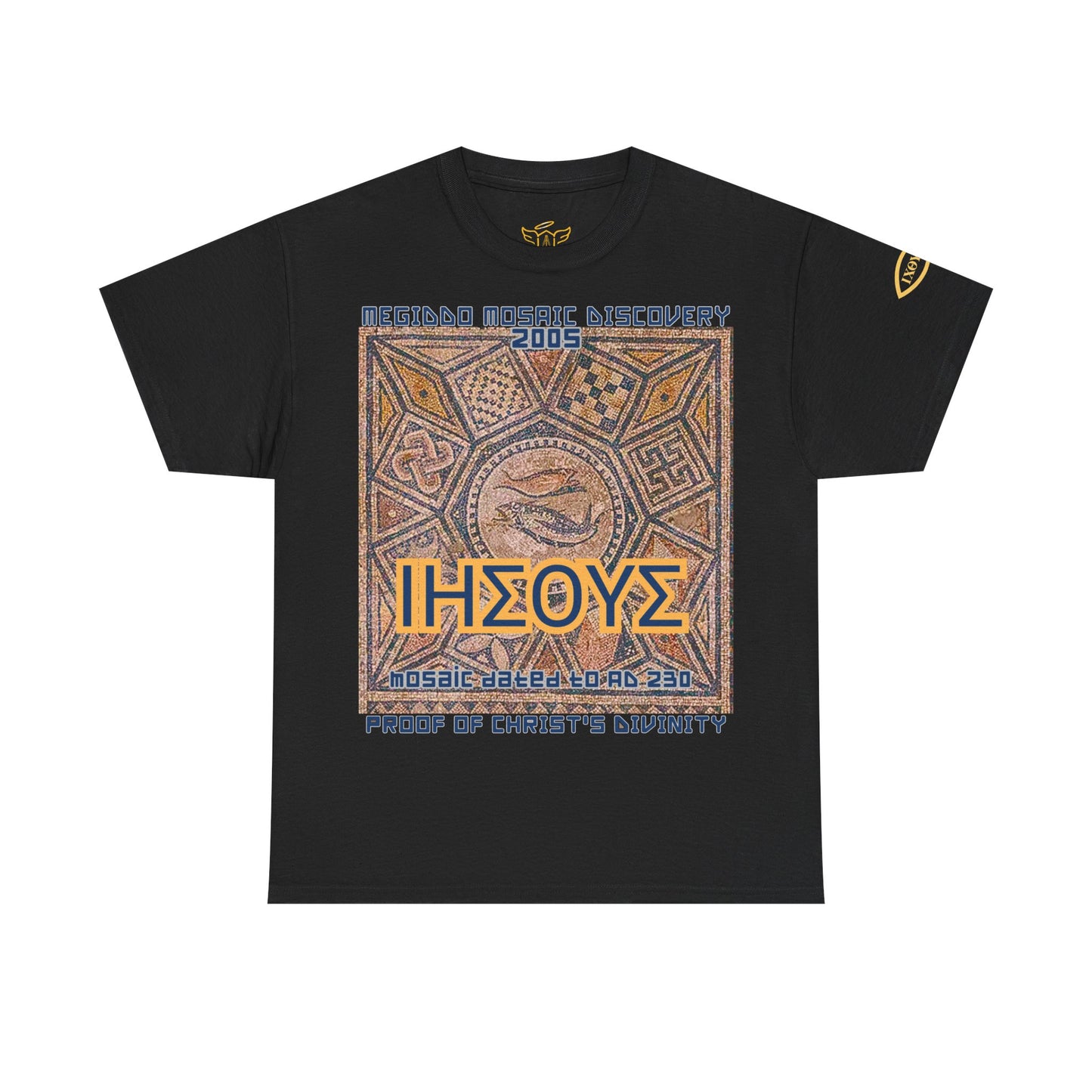 Megiddo Mosaic Unisex Tee - Catholic Faith Souvenir T-Shirt. MMD