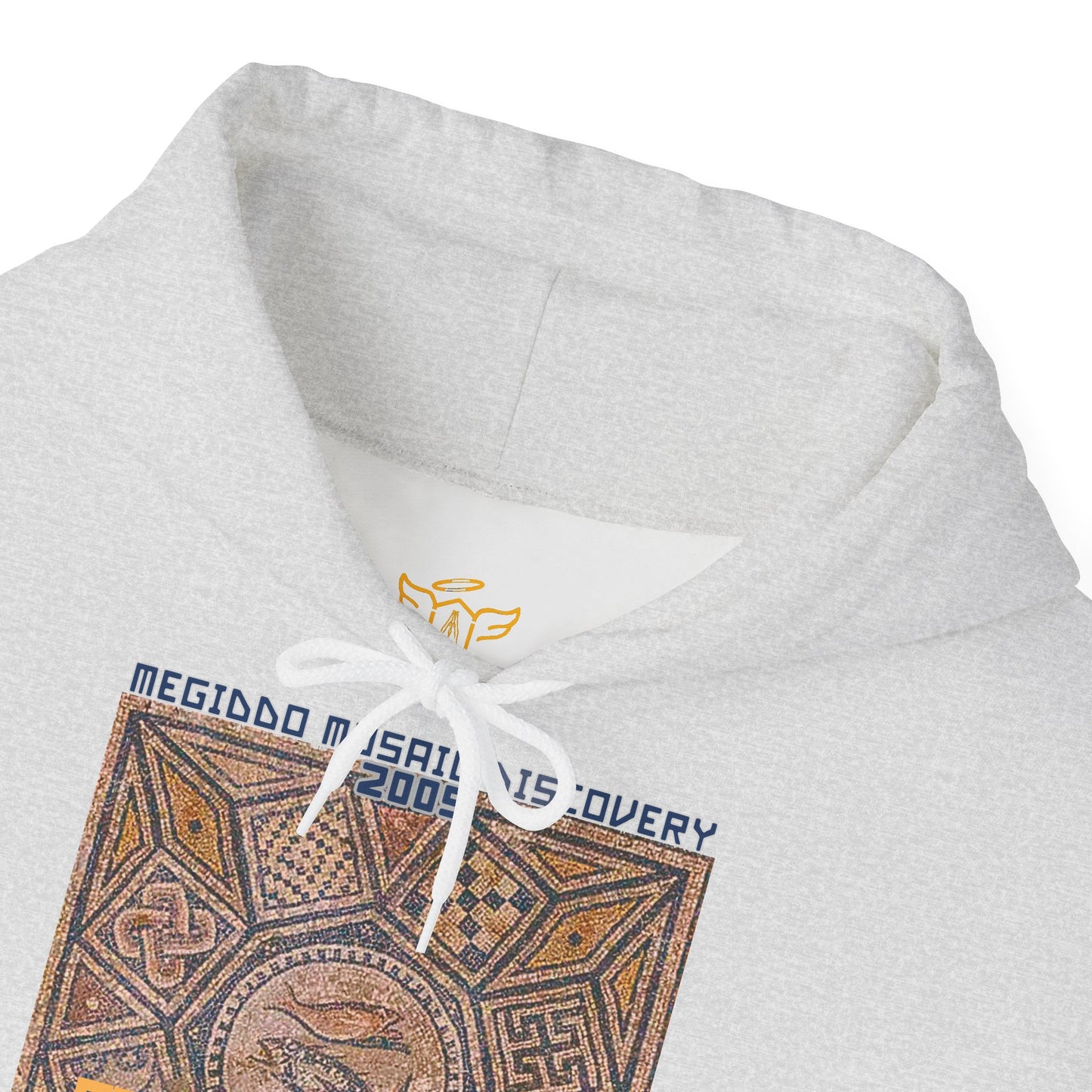 Megiddo Mosaic Souvenir Unisex Hoodie - Catholic Faith Souvenir Hoodie, Christian Vintage Hoodie, MMD.