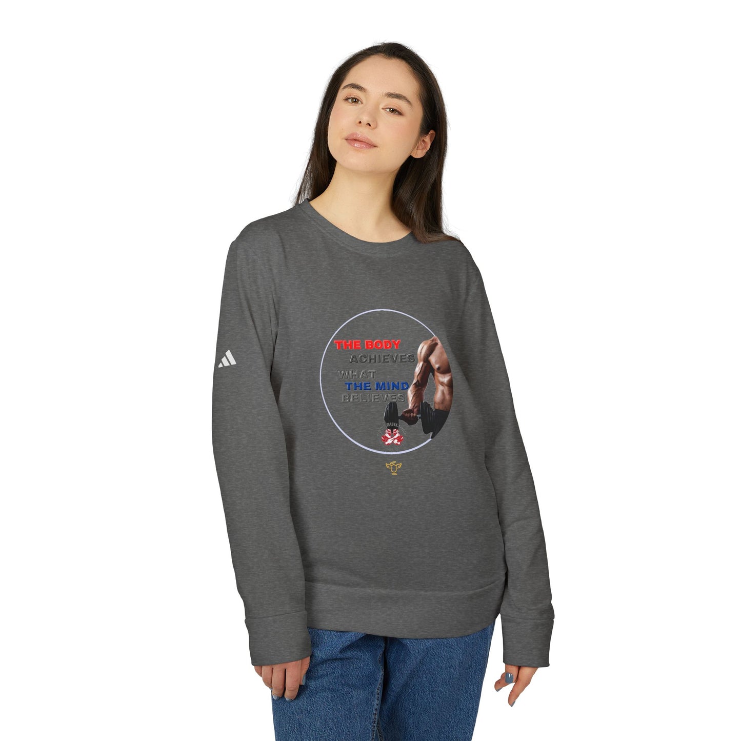 Adidas Sports Sweatshirt with Motivational Quote