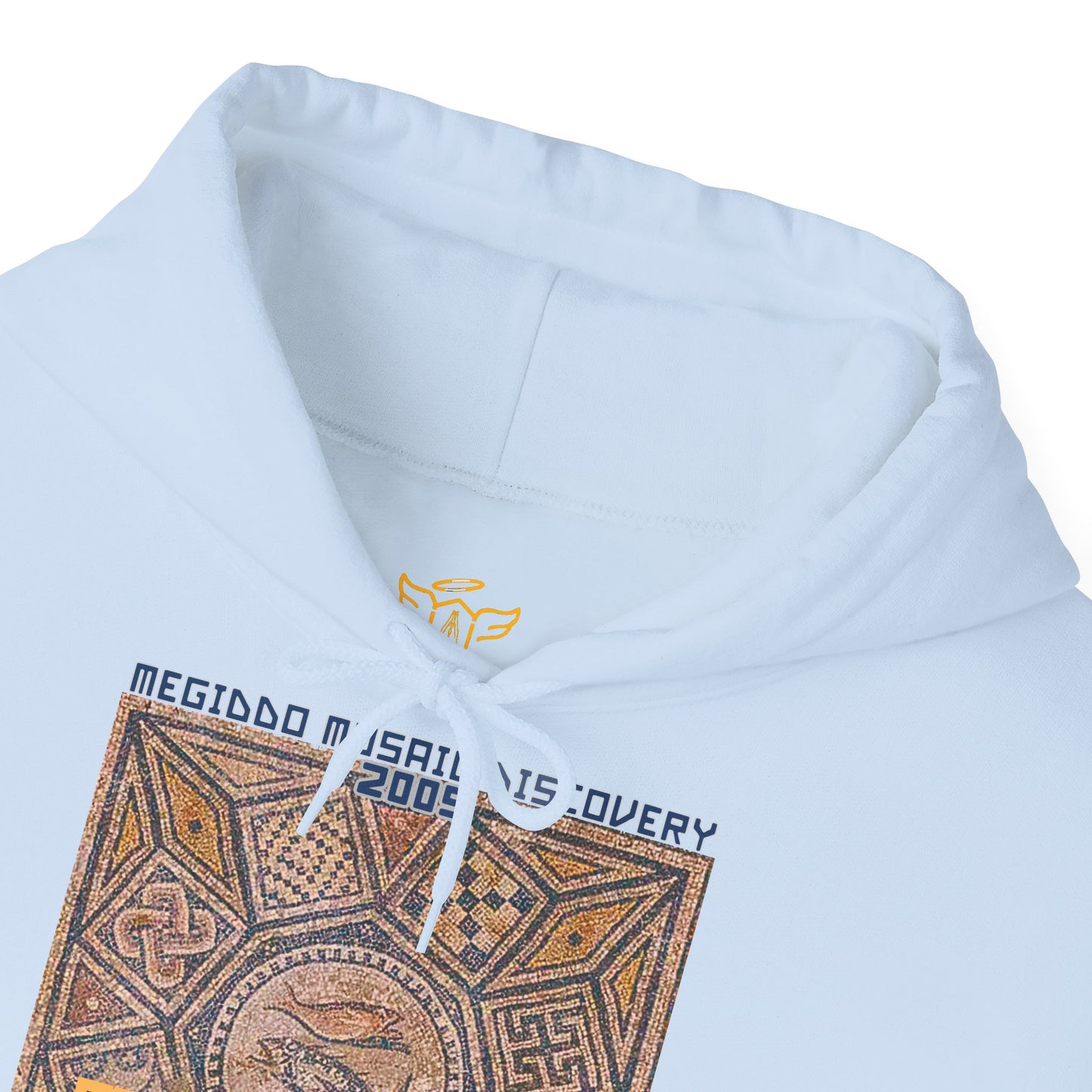 Megiddo Mosaic Souvenir Unisex Hoodie - Catholic Faith Souvenir Hoodie, Christian Vintage Hoodie, MMD.