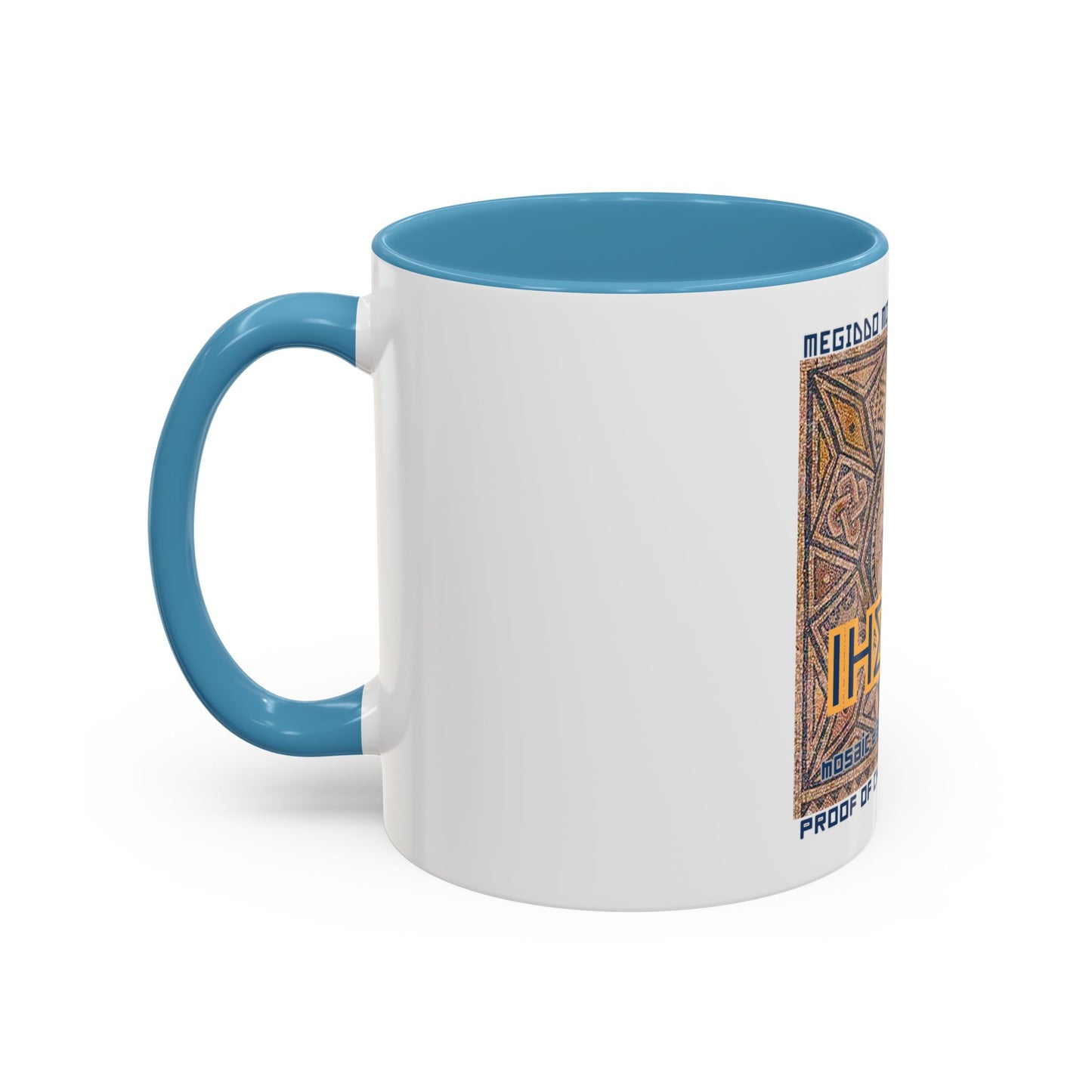 Megiddo Mosaic Accent Coffee Mug, Unique Gift for Christ’s Divinity, Coffee Lover's Gift, Mosaic Art Mug.MMD