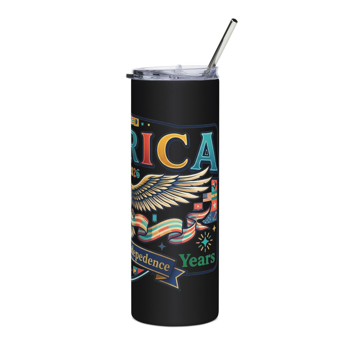 USA 250th ANNIVERSARY Patriotic 20oz Stainless Tumbler — "America 250 Years" Eagle Travel Tumbler - Trending Novelties & Gifts