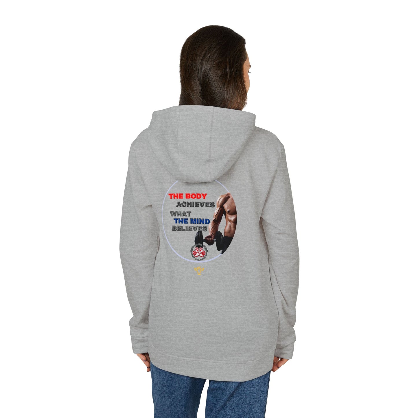 Adidas Sports Hoodie with Motivational Gym Quote