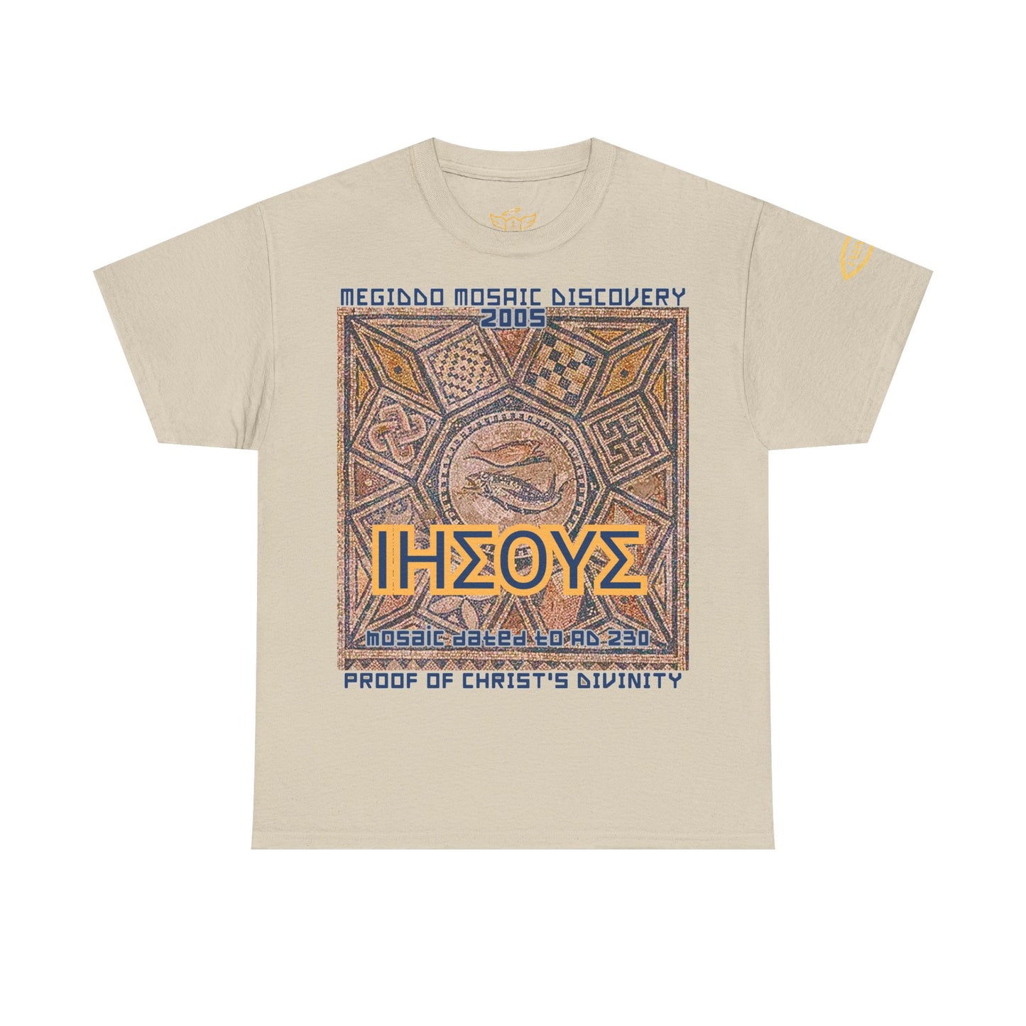 Megiddo Mosaic Unisex Tee - Catholic Faith Souvenir T-Shirt. MMD