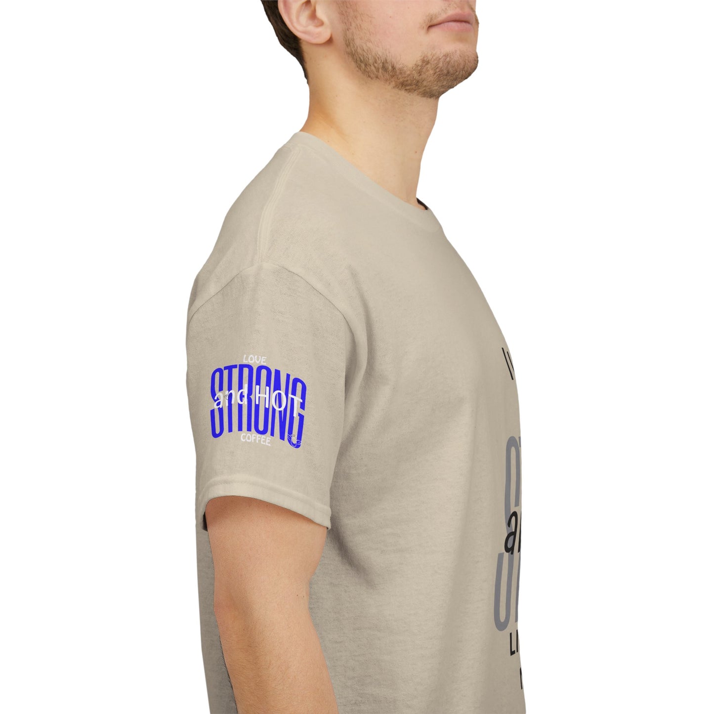 Coffee Lover Heavy Cotton Tee - I Love My Coffee Strong and Hot