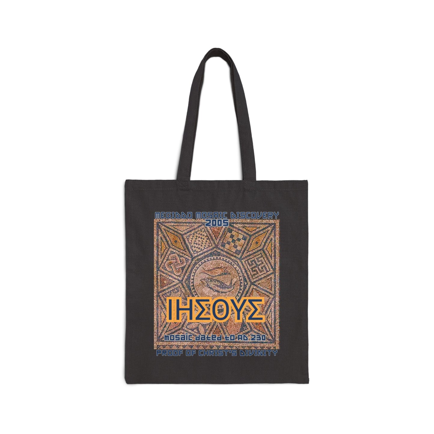The Mediggo Mosaic Cotton Canvas Tote Bag, Eco-Friendly Shopping Bag, MMD.