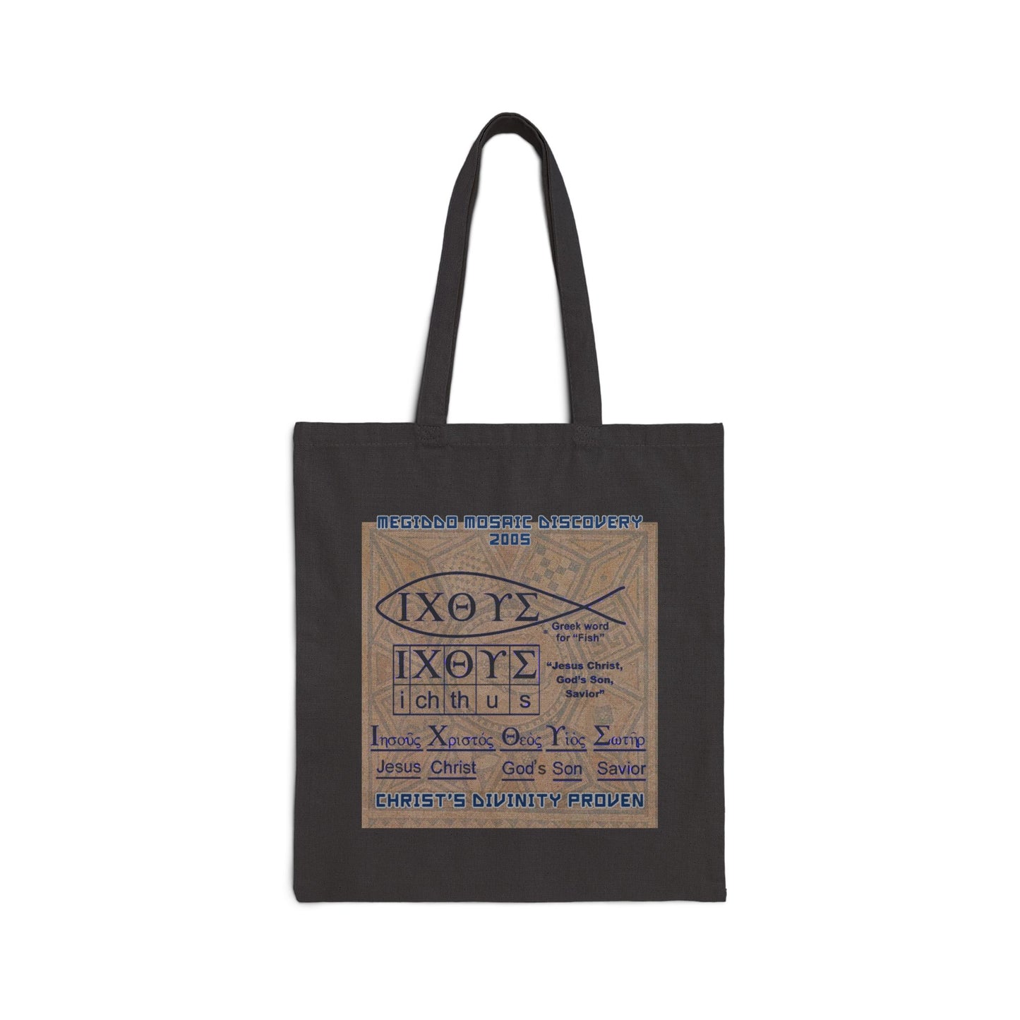 The Mediggo Mosaic Cotton Canvas Tote Bag, Eco-Friendly Shopping Bag, MMD.