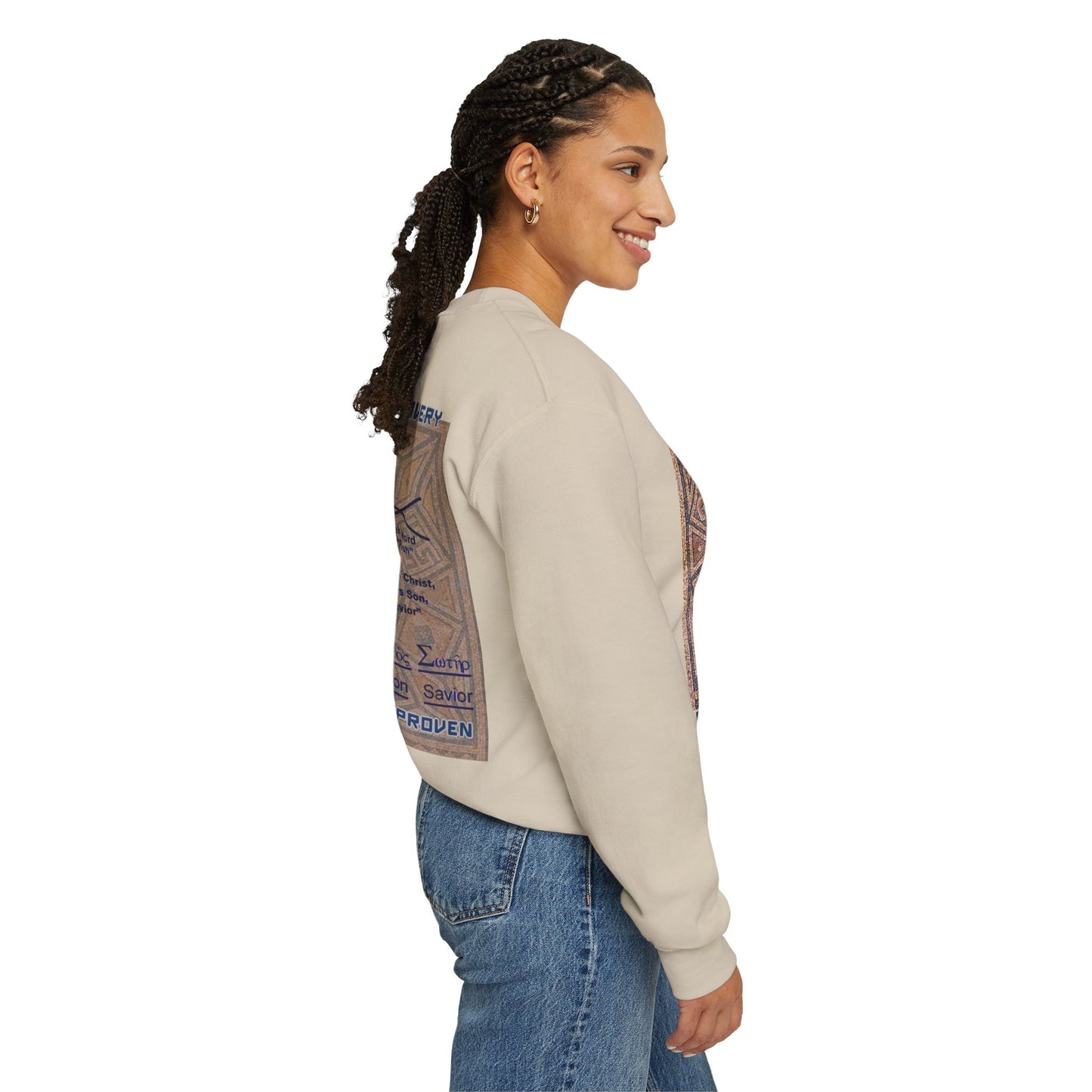Megiddo Mosaic Unisex Sweatshirt, Catholic Faith Souvenir Sweatshirt. MMD