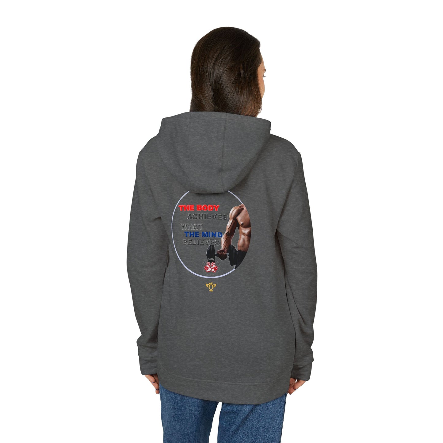 Adidas Sports Hoodie with Motivational Gym Quote