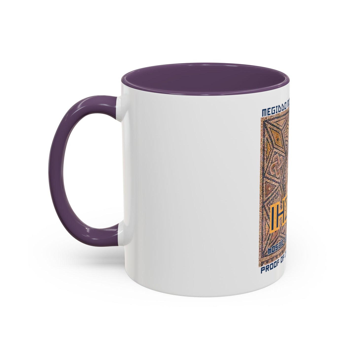 Megiddo Mosaic Accent Coffee Mug, Unique Gift for Christ’s Divinity, Coffee Lover's Gift, Mosaic Art Mug.MMD