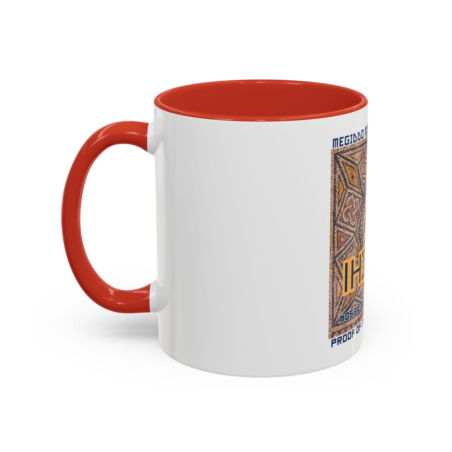 Megiddo Mosaic Accent Coffee Mug, Unique Gift for Christ’s Divinity, Coffee Lover's Gift, Mosaic Art Mug.MMD