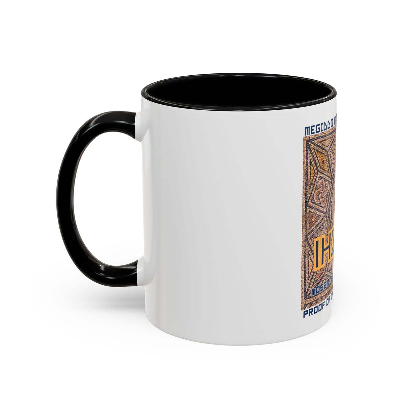 Megiddo Mosaic Accent Coffee Mug, Unique Gift for Christ’s Divinity, Coffee Lover's Gift, Mosaic Art Mug.MMD