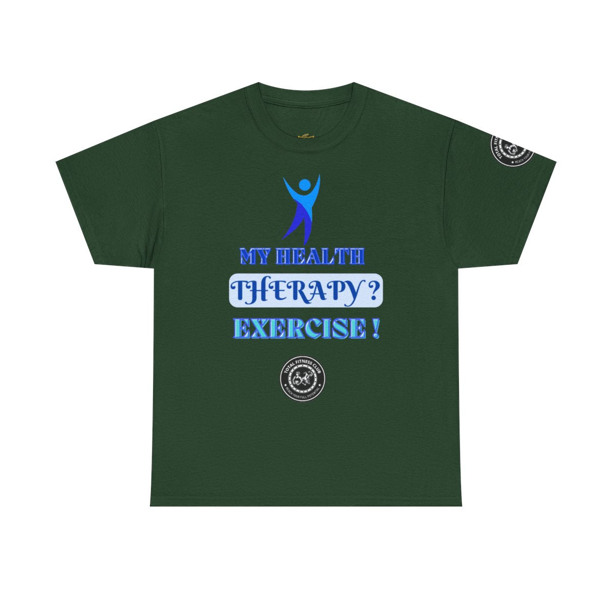 Fitness Quotes on Therapy Unisex Heavy Cotton Tee. FQT - Trending Novelties & Gifts
