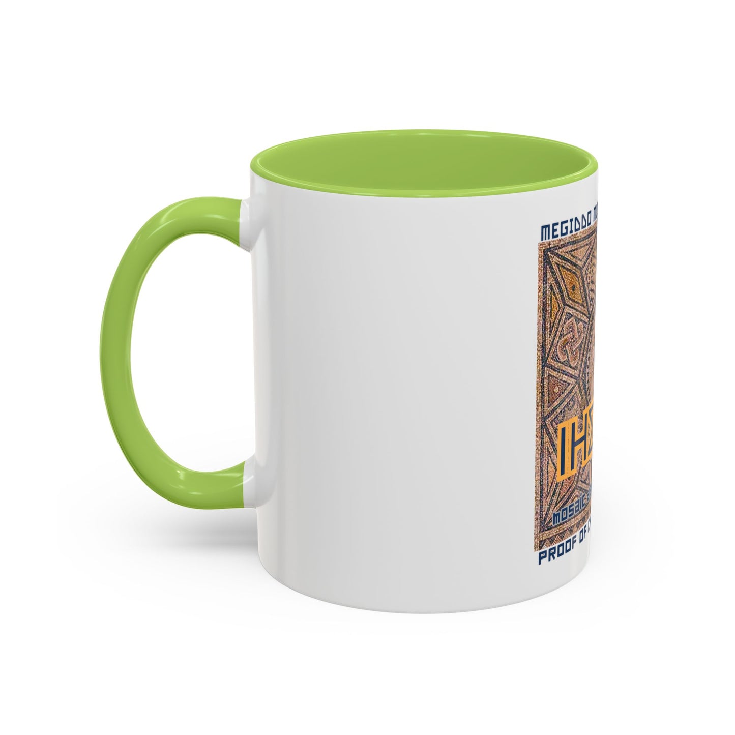 Megiddo Mosaic Accent Coffee Mug, Unique Gift for Christ’s Divinity, Coffee Lover's Gift, Mosaic Art Mug.MMD