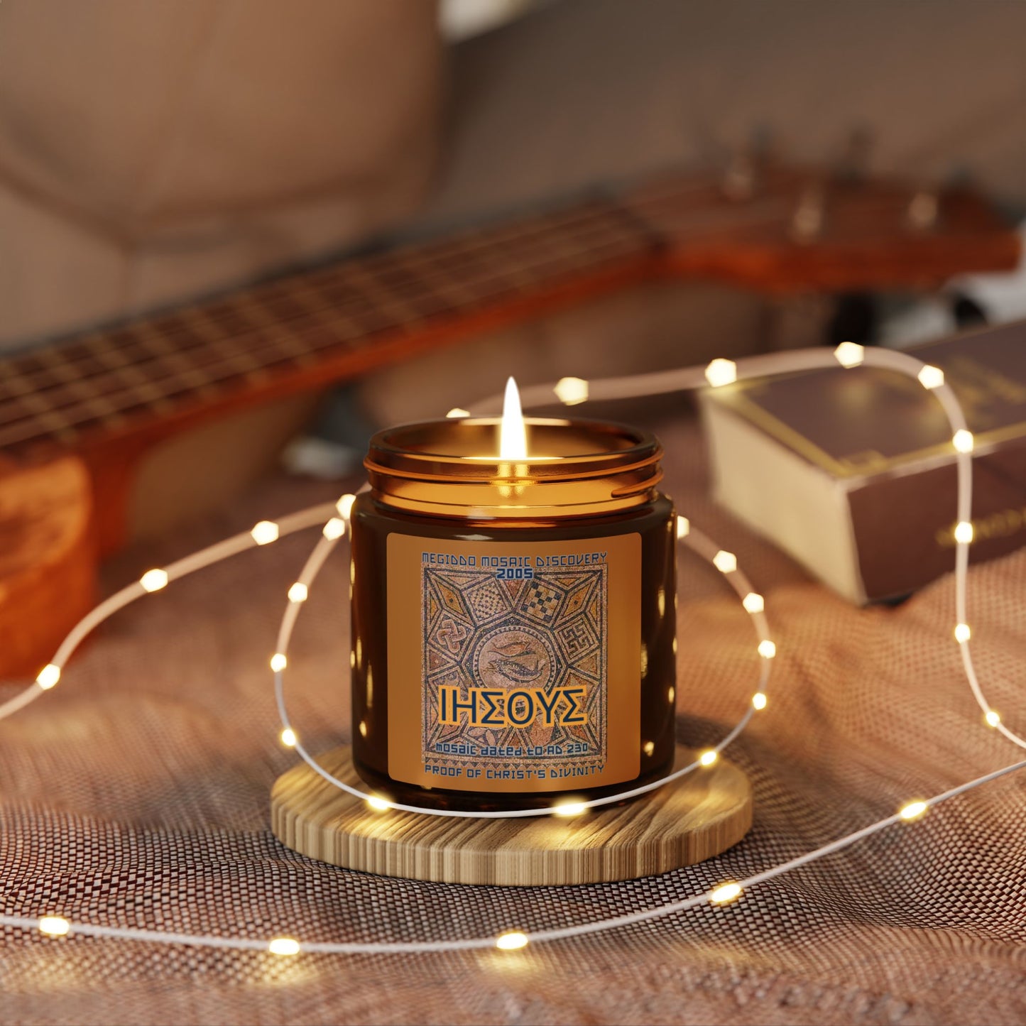 Megiddo Mosaic Aromatherapy Soy Candle, Eco-friendly candle. MMD