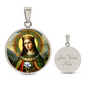 Catholic Saints Pendant - St. Dymphna Patroness of Mental Illness medal (c)
