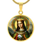 Catholic Saints Pendant - St. Dymphna Patroness of Mental Illness medal (c)