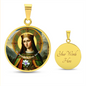 Catholic Saints Pendant - St. Dymphna Patroness of Mental Illness medal (c)