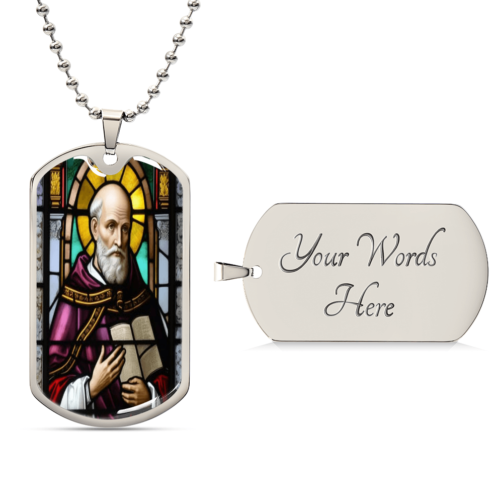 Catholic Saints Pendant - St. Philip Neri's Luxury Graphic Dog Tag Necklace (C)