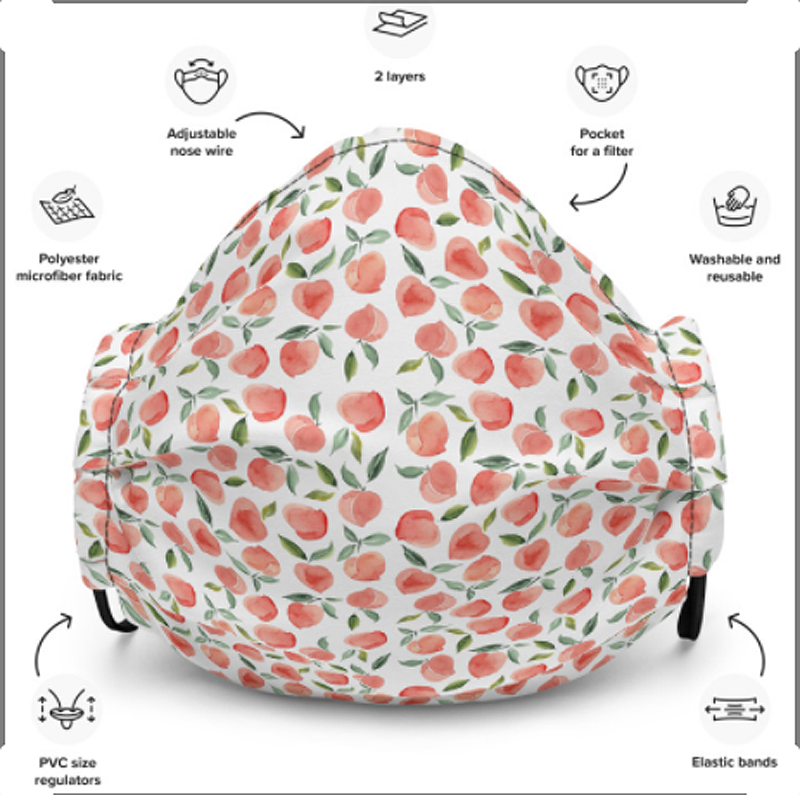 Petite Floral Premium Reusable Face mask With Filter Pocket - Trending Novelties & Gifts