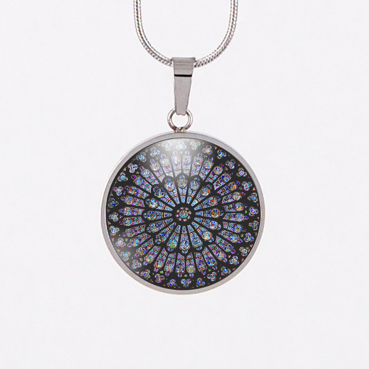 unique rosarium pendant - notre dame