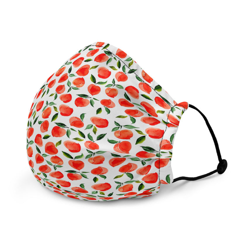 Peachy Ditsy Premium Reusable face mask