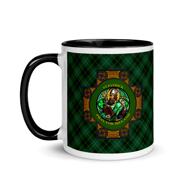 St. Patrick's Pray for Ireland Coffee Mug with Color Inside