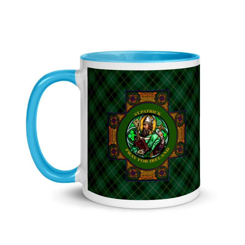 St. Patrick's Pray for Ireland Coffee Mug with Color Inside