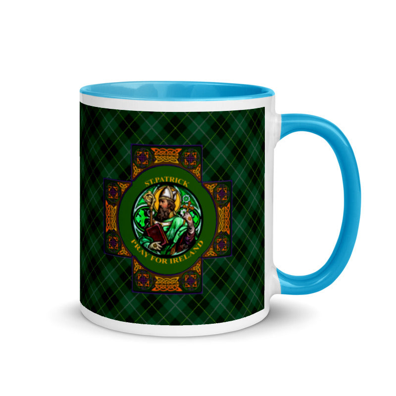 St. Patrick's Pray for Ireland Coffee Mug with Color Inside