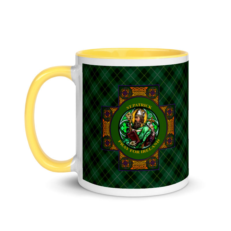 St. Patrick's Pray for Ireland Coffee Mug with Color Inside