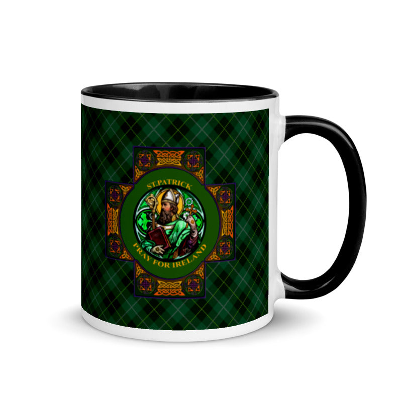 St. Patrick's Pray for Ireland Coffee Mug with Color Inside