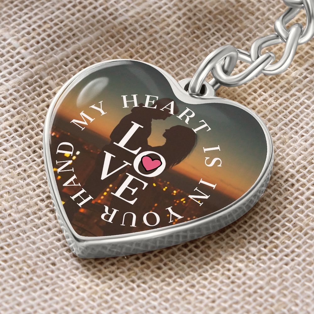 Graphic Heart Love Keychain For Sweetheart