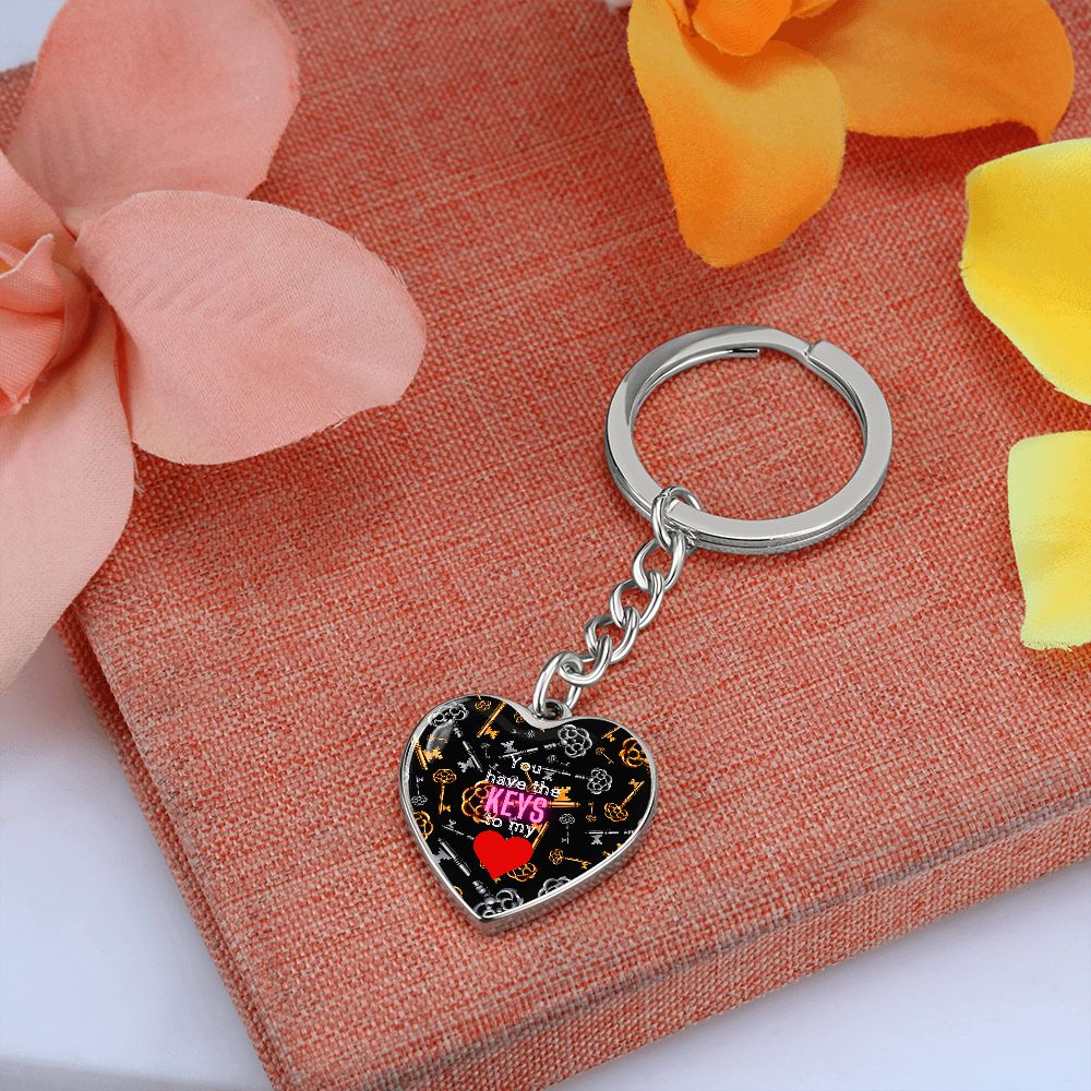 Graphic Heart Love Keychain For Sweetheart (dtk)2
