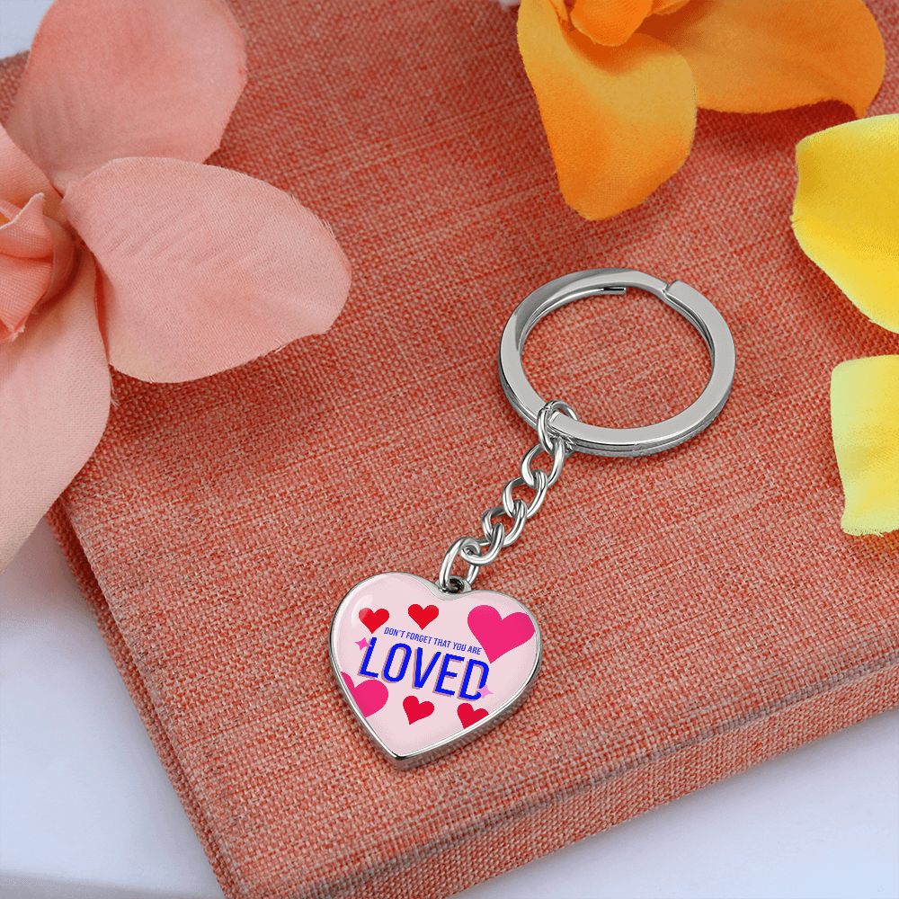 Graphic Heart Love Keychain For Loved One (dtk)4