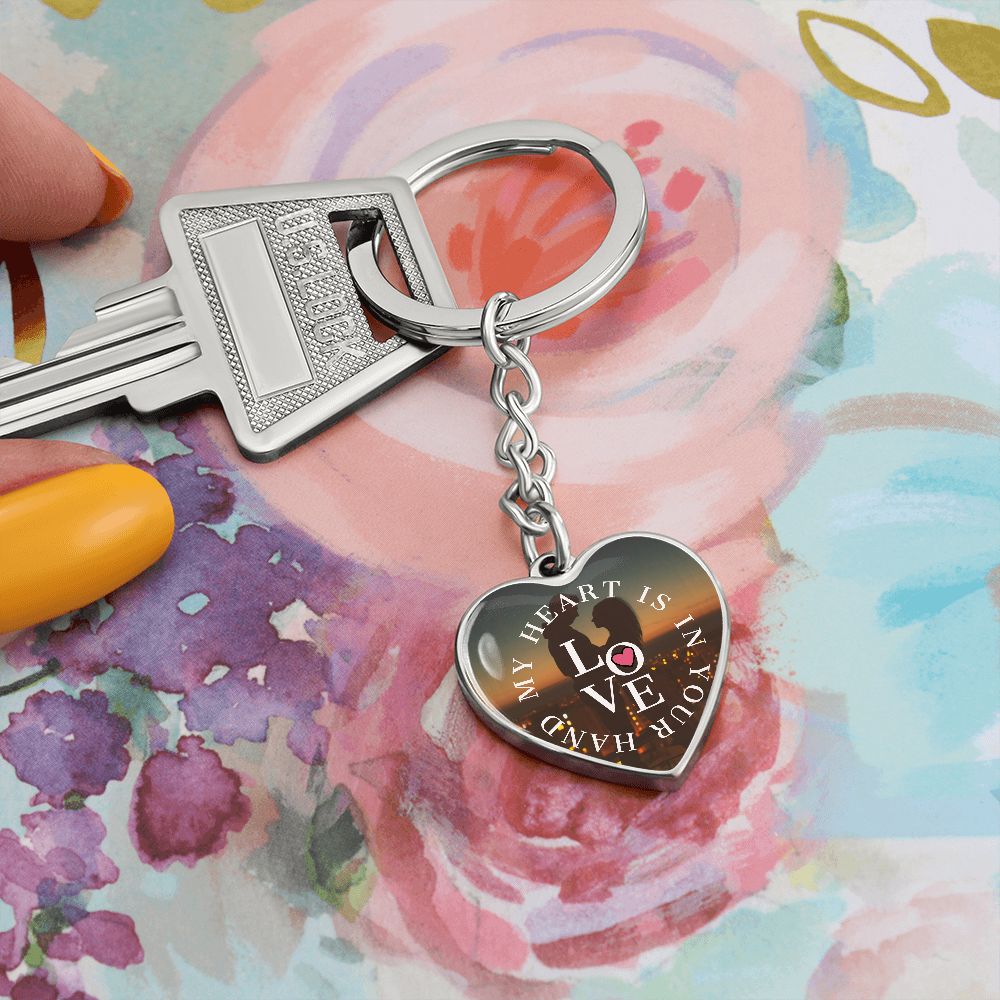 Graphic Heart Love Keychain For Sweetheart