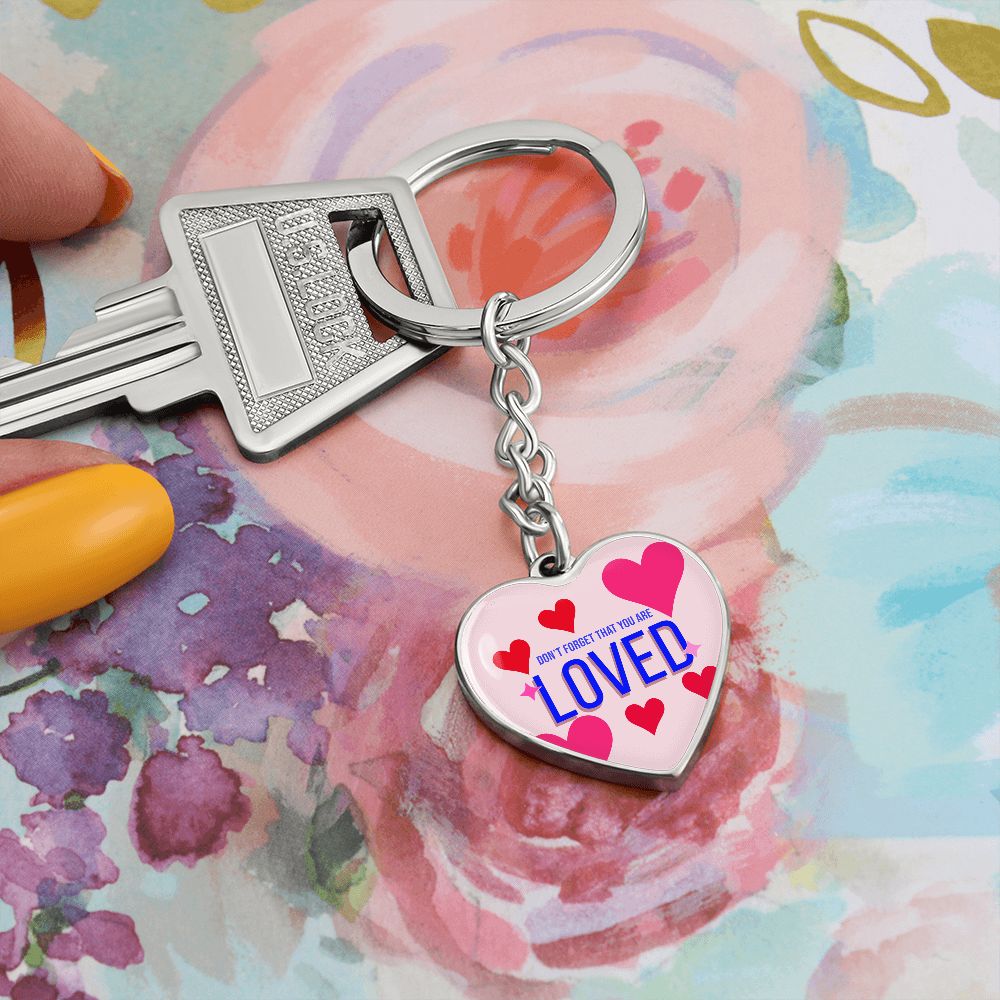 Graphic Heart Love Keychain For Loved One (dtk)4