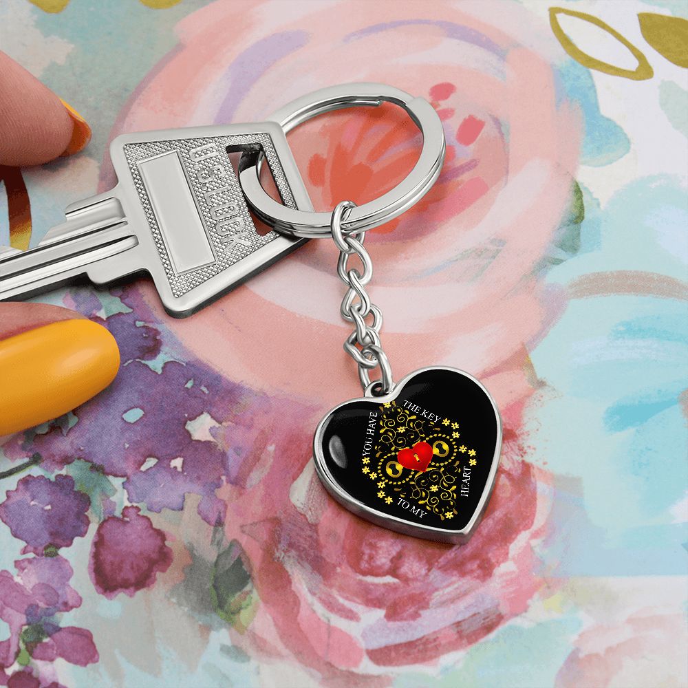 Graphic Heart Love Keychain For Girlfriend