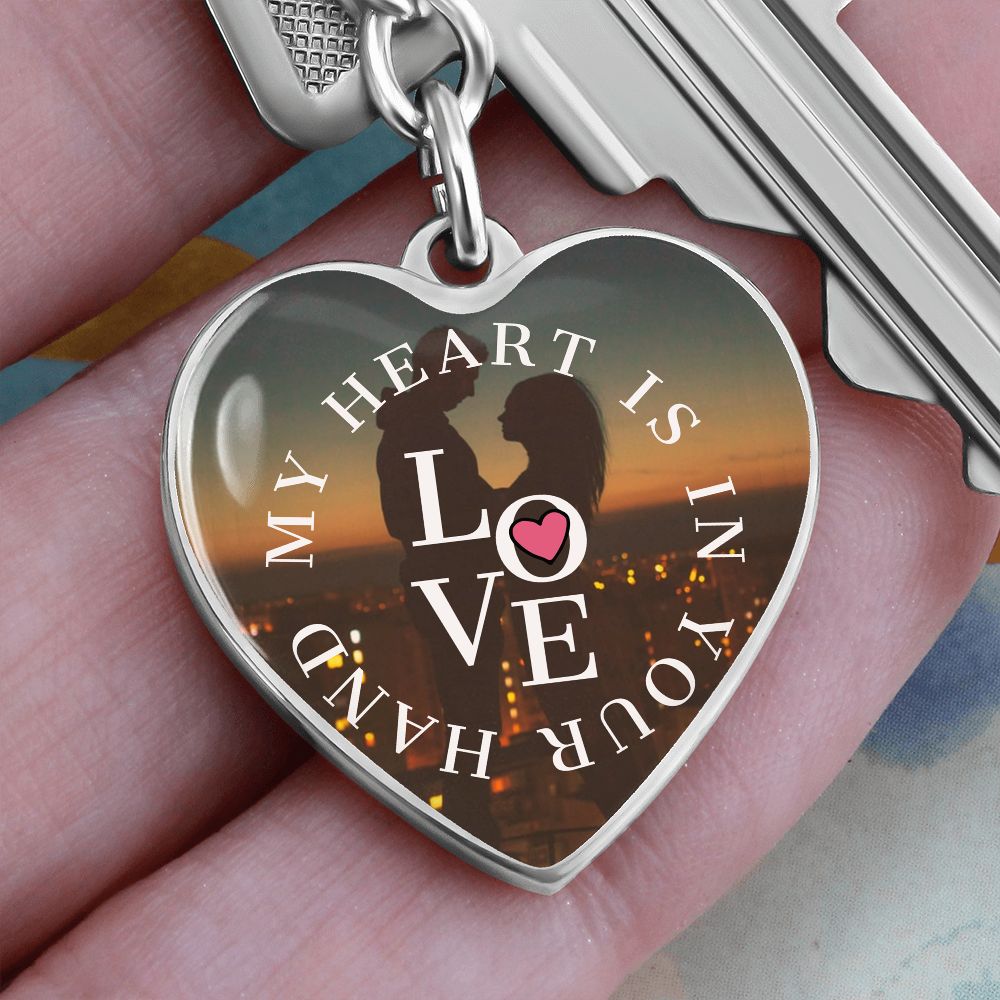 Graphic Heart Love Keychain For Sweetheart