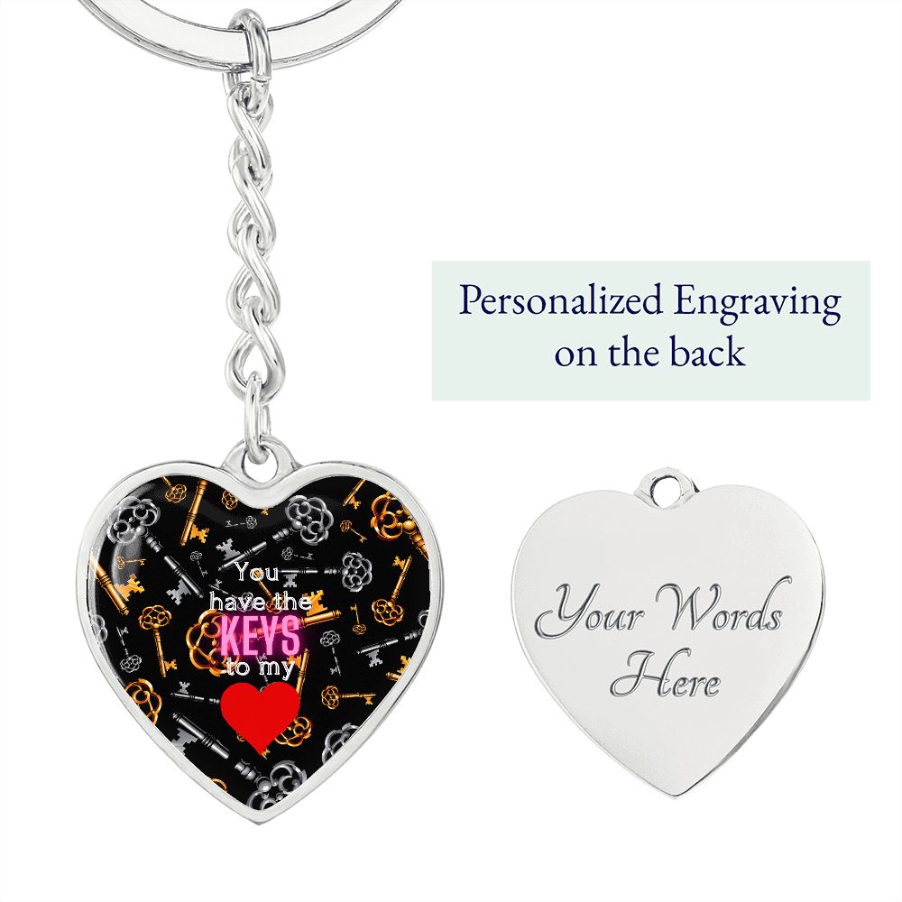 Graphic Heart Love Keychain For Sweetheart (dtk)2
