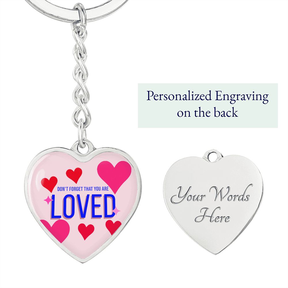 Graphic Heart Love Keychain For Loved One (dtk)4